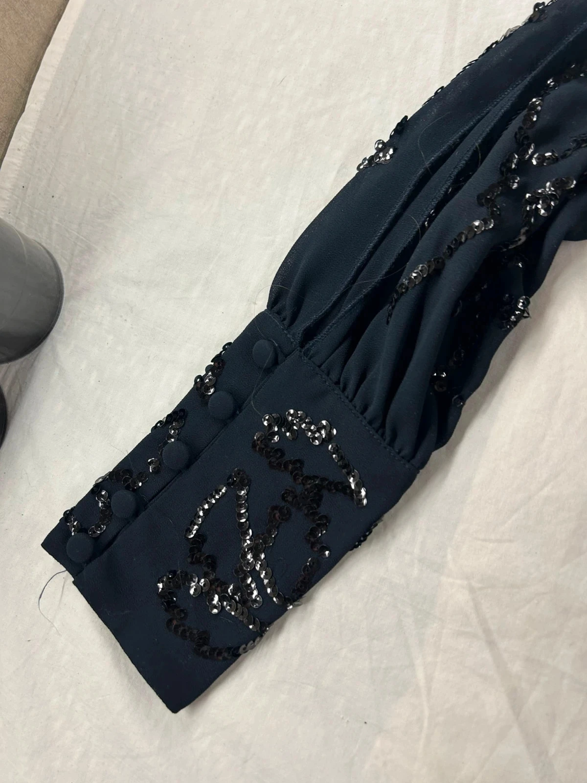 Blusa de mangas compridas azul marinho Lynn Adler T. S – photo 6